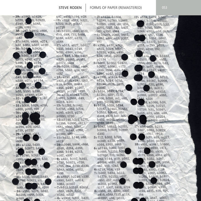 Forms of paper de Steve Roden