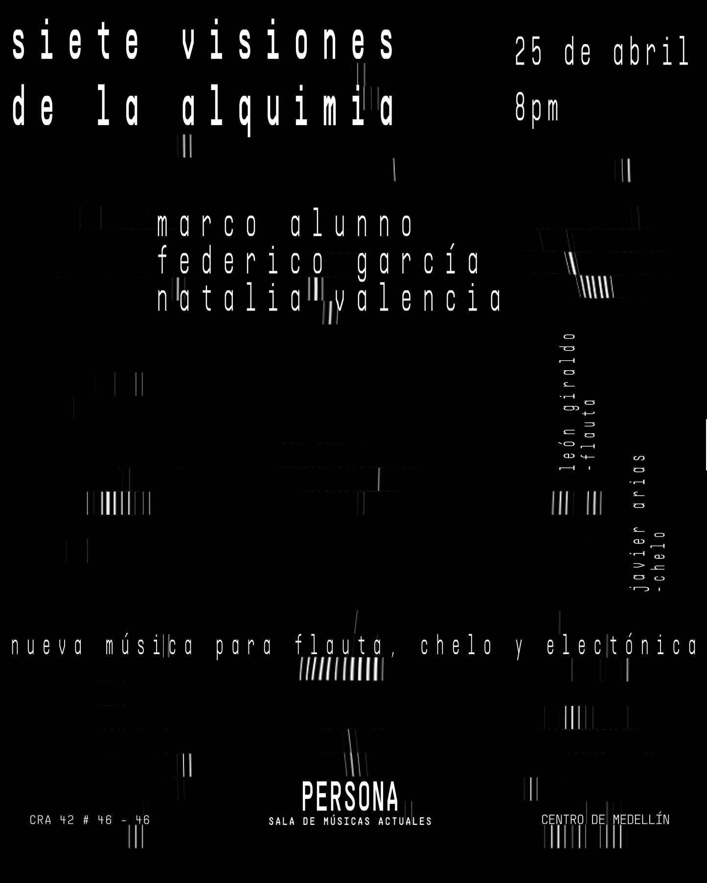 Siete visiones de la alquimia: nueva música con flauta, chelo y electrónica