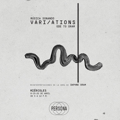 Persona presenta: Música Sonando: vari/ations - An Ode to Oram de Daphne Oram - Miércoles 8 de abril de 2026. PERSONA es un bar en el centro de Medellín que acoge en sus adentros una sala de músicas actuales. El bar es un espacio independiente de la sala de conciertos y no requiere reserva. Nuestra sala de conciertos está enfocada en la música de vanguardia o en la mirada actual de músicas antiguas. Bar y Sala de músicas actuales - Cra. 42 #46-46, Centro de Medellín.