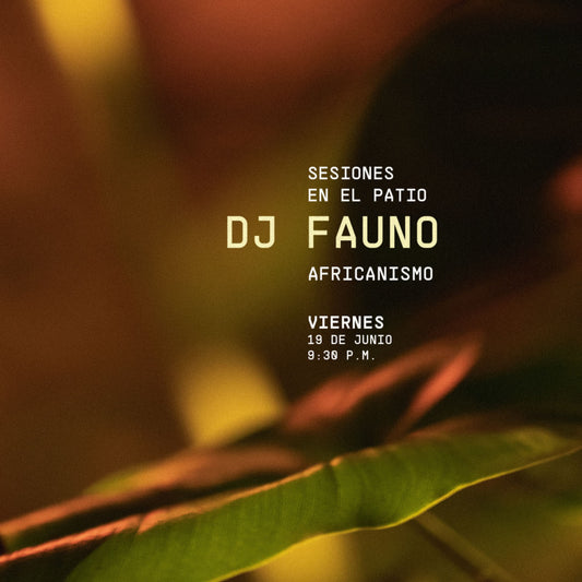 Afiche de Sesiones en el patio: Fauno, Ebo Taylor, Hedzoleh Soundz, Fela Kuti…, en Persona, Medellín